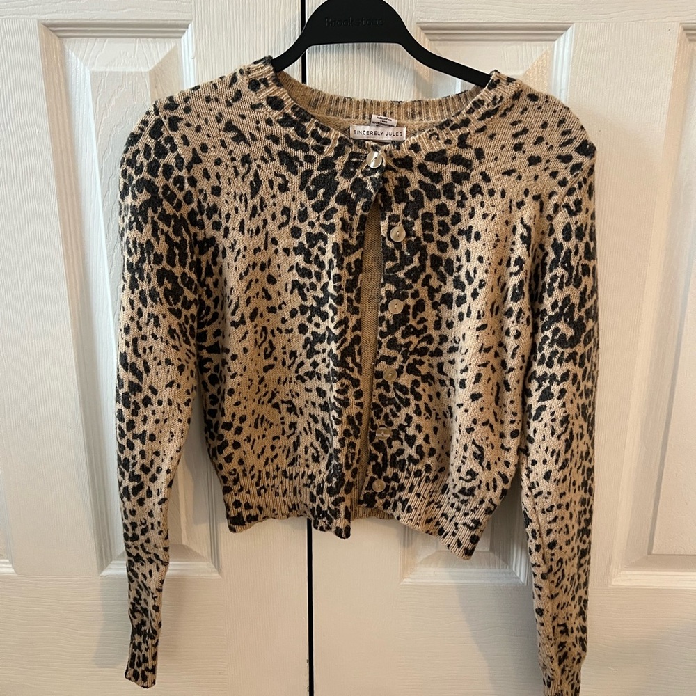 Sincerely Jules cheetah cardigan